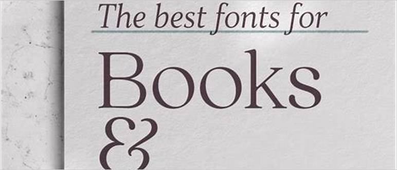 Best fonts for novels